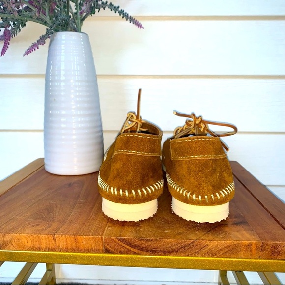 Men's Suede Moccasin Shoes - Tan - Picture 3 of 5